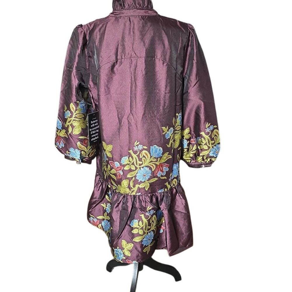 Tuckernuck Women's Size Large Winetasting Jacquard Palmerston Dress - Picture 8 of 10